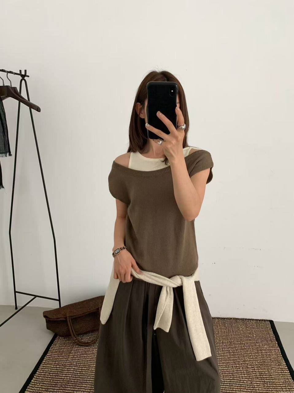 Комплект: вязаный джемпер + майка 🏷️35$